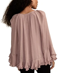 Lucky Brand Women's Ruffle Chiffon Top