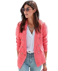 Lascana Women's Double Breasted Boucle Blazer