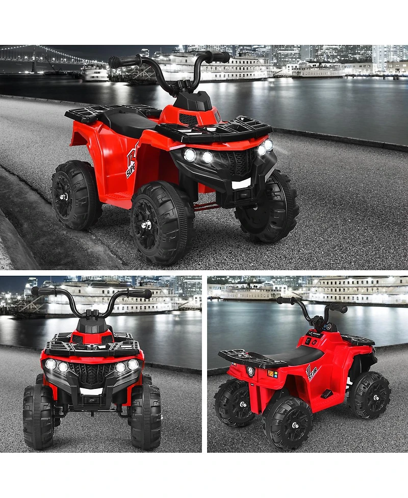 Gymax Kids Ride On Car 6V Battery Powered Atv w/4 Anti-skid Wheels Music Player