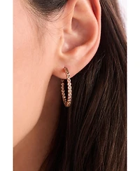 Le Vian Chocolate Ombre Diamond & Out Small Hoop Earrings (2 ct. t.w.) 14k Gold, 1"