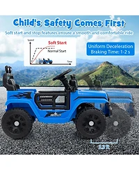 Gymax Kids Ride on Car Truck 12V Battery Powered Electric Vehicle w/ Foldable Mirrors