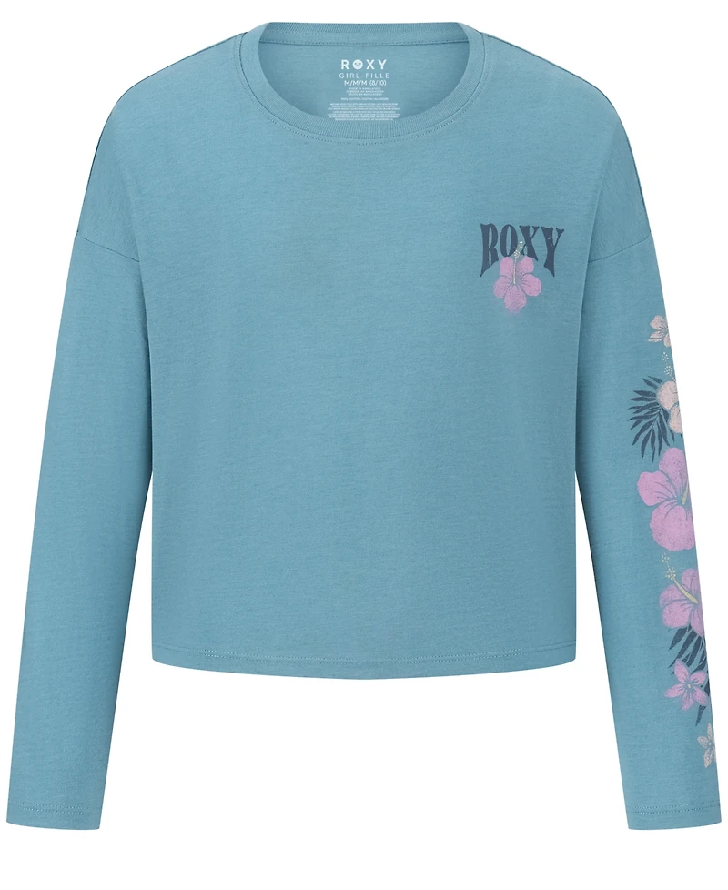 Roxy Girls 7-16 Hibiscus Trail Relaxed Long Sleeve T-Shirt
