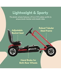 hauck Lightning Ergonomic Pedal Ride On Go Kart Toy for Boys and Girls, Red