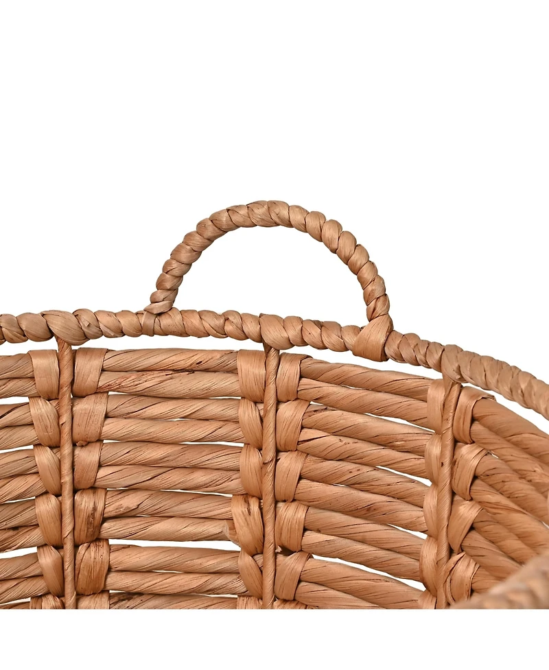 Jonathan Y Laurel 19.49" Bohemian Hand-Woven Abaca Hamper Basket with Handles