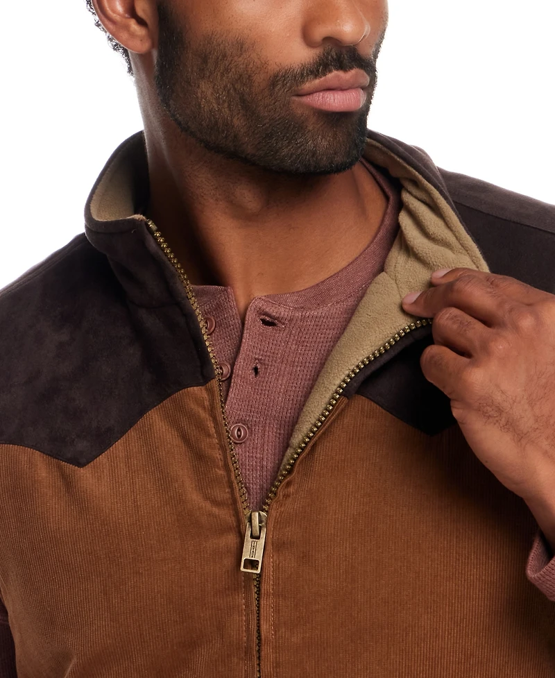 Weatherproof Vintage Men's Western Cord Suede Vest