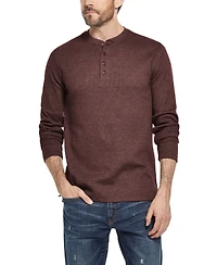 Weatherproof Vintage Men's Long Sleeve Waffle Henley Neck T-Shirt