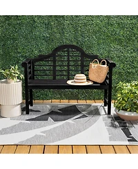 Lutyens 51.2" 3-Seat Arched 600-Lbs Support Acacia Wood Outdoor Garden Patio Bench
