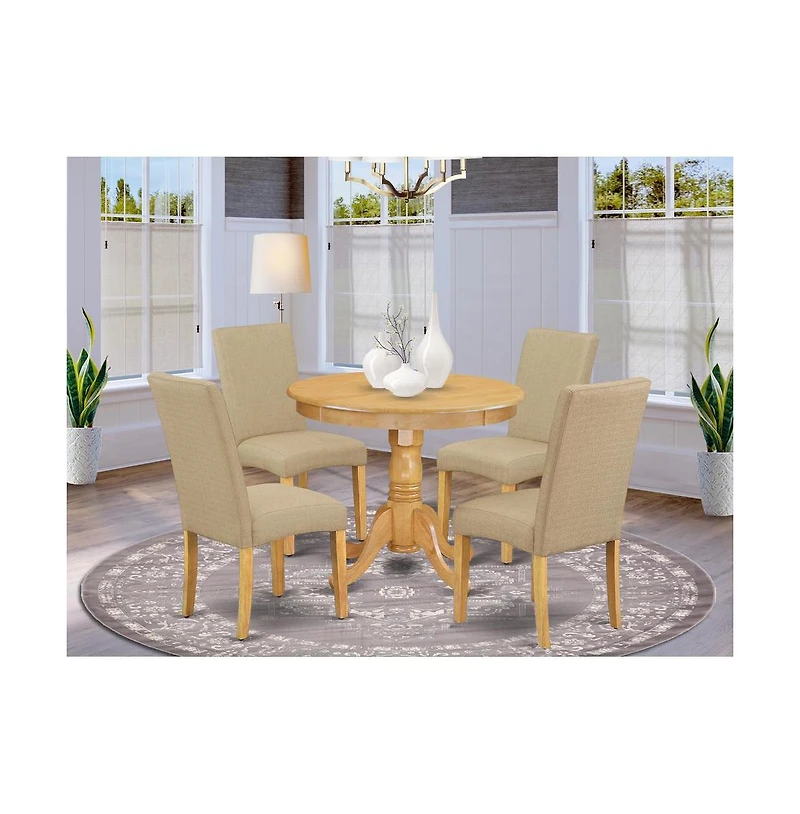 East West Furniture Dining Room Set Oak