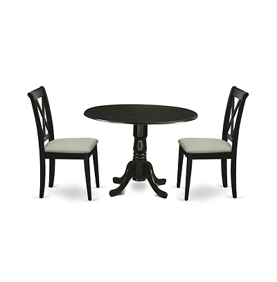 East West Furniture Dining Room Set Black