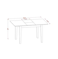 East West Furniture A wooden dining table set of two amazing indoor dining chairs with Linen Fabric Doeskin color and an attractive mid-century dining