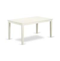 East West Furniture Dining Room Set Linen White