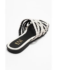 Forever & Always Shoes Alisha Leather Slide Sandal (Women)