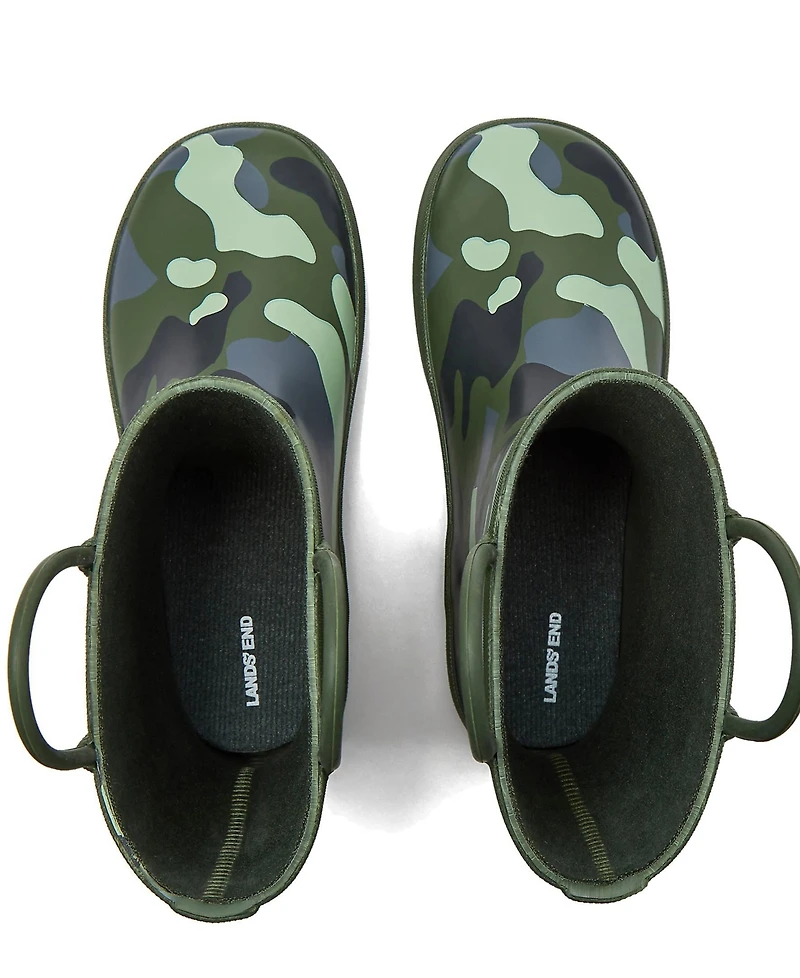 Lands' End Kids Pull On Splash Rubber Rain Boots