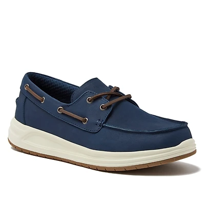 Lands' End Men's Comfort Leather Slip On Boat Shoes