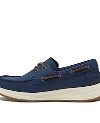 Lands' End Men's Comfort Leather Slip On Boat Shoes