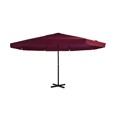 vidaXL Garden Parasol Bordeaux Red Polyester, Aluminum Extra Large