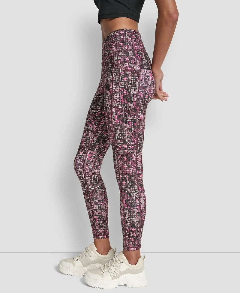 Dkny Sport Women's Printed High-Waist 7/8 Tights