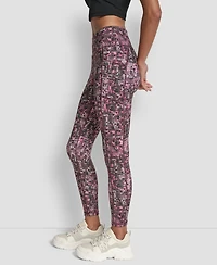 Dkny Sport Women's Printed High-Waist 7/8 Tights