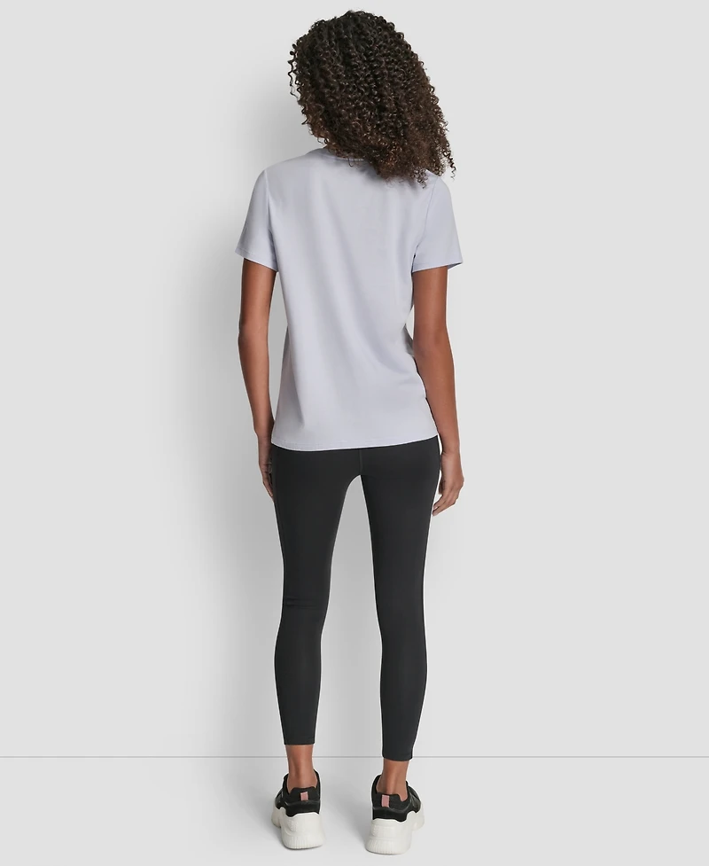 Dkny Women's Arched Exploded Rhinestone Crewneck T-Shirt