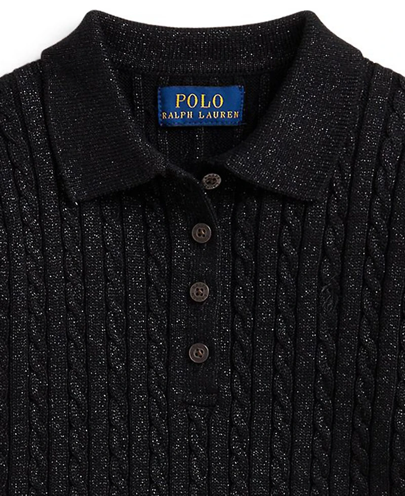 Polo Ralph Lauren Girls 2T-6X Mini-Cable Polo Sweater Dress