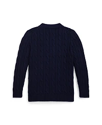 Polo Ralph Lauren Girls 2T-6X Cable V-Neck Cardigan