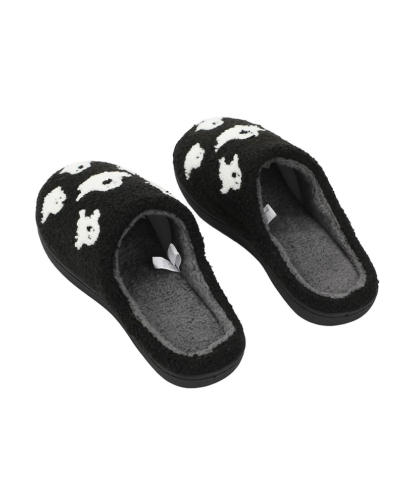 Generic Halloween Ghosts Black Slippers - L