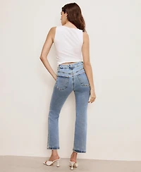 Good American Women's Legs Cropped Mini Boot Jeans