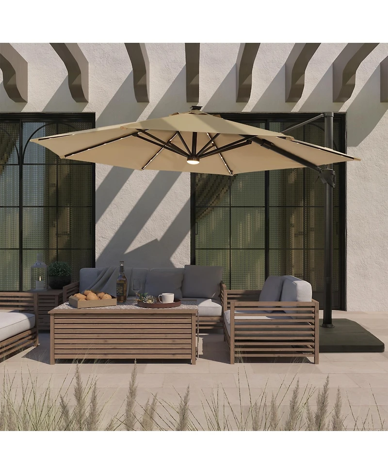 Casainc 11 Ft Led Light Outdoor Patio Umbrella