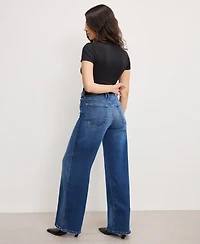 Good American Petite Skate Wide Leg Jeans