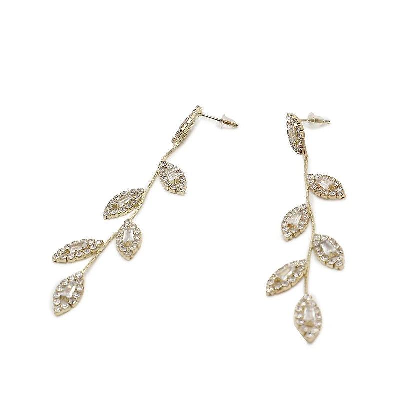 Sohi Gold-Plated Contemporary Drop Earring With Pearls