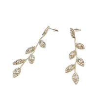Sohi Gold-Plated Contemporary Drop Earring With Pearls