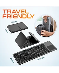 Delton F75 Portable Foldable Bluetooth Keyboard with Sensitive Touchpad (DKBF75)