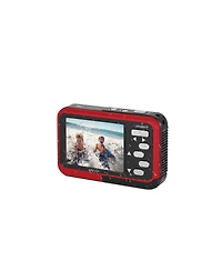 Minolta Minolta Duo MN50WP 48 Mp Af 5K Ultra Hd Waterproof Digital Camera with Dual Front & Rear Lcd, Red
