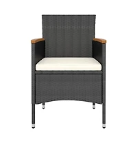 vidaXL 4 Piece Patio Chair and Stool Set Poly Rattan
