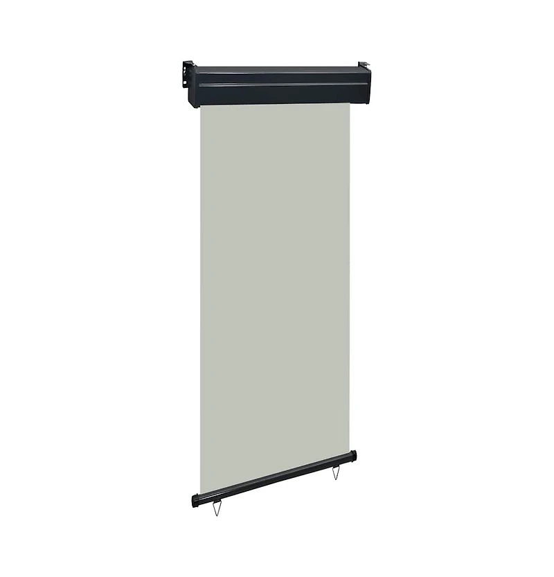 vidaXL Balcony Side Awning Grey Steel, Aluminum, Polyester 33.5 x 98.4 in