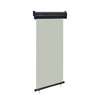vidaXL Balcony Side Awning Grey Steel, Aluminum, Polyester 33.5 x 98.4 in