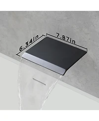 Rainsken High Pressure 10" Rain Shower Head and Handheld Shower Spray, Wall Mount Tub Faucet Shower Valve with Trim and Diverter, Matte Black