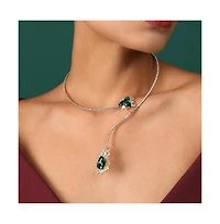 Sohi Teardrop Stone Lariat Necklace