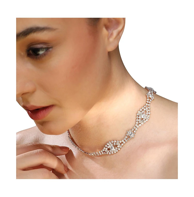 Sohi Women's Bling Eye Statement Necklace