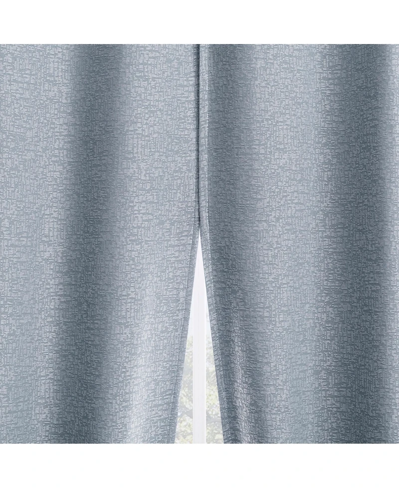 Sun Zero Servana Abstract Magnetic Closure 100% Blackout Grommet Curtain Panel Pair