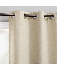Sun Zero Servana Abstract Magnetic Closure 100% Blackout Grommet Curtain Panel Pair