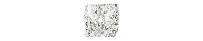 Sohi Women's Silver Embellished Cluster Drop Earrings