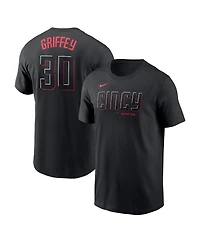 Nike Men's Ken Griffey Jr. Black Cincinnati Reds City Connect Fuse Name Number T-Shirt