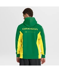 Nike Men's Green/Yellow Oregon Ducks Dri-fit Game Full-Zip Hoodie Jacket