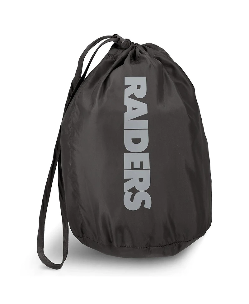 Fanatics Men's Black Las Vegas Raiders Packable Full-Zip Vest with Travel Bag