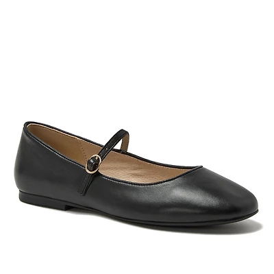 Lands' End Women's Classic Leather Mary Jane Flats
