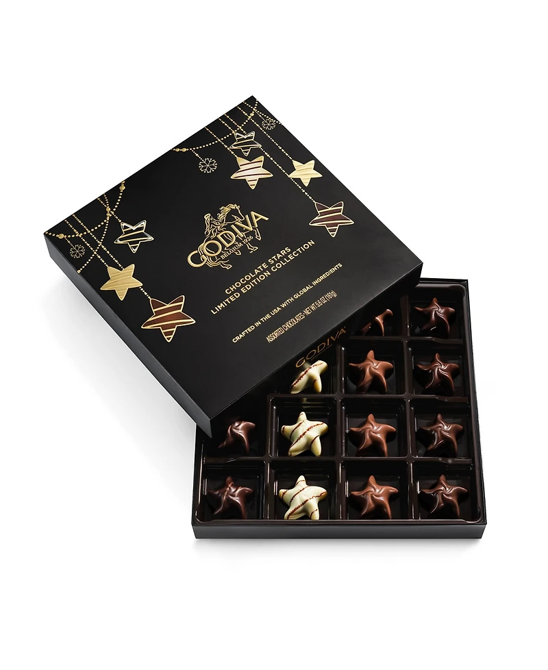 Godiva Holiday Stars Chocolate Gift Box, 16 Pieces