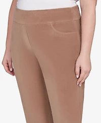 Alfred Dunner Plus Vienna Allure Fit Flat Front Corduroy Short Length Pant