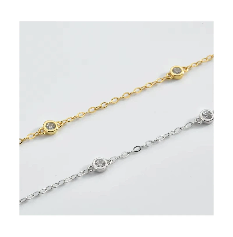 Cosmic Halo Bezel Classic Cubic Zirconia Bracelet