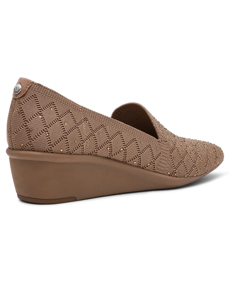 Anne Klein Women's Wendell-c Rhinestone Wedge Loafers